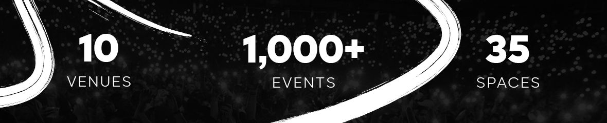 10 venues, 1,000+ events, 35 spaces